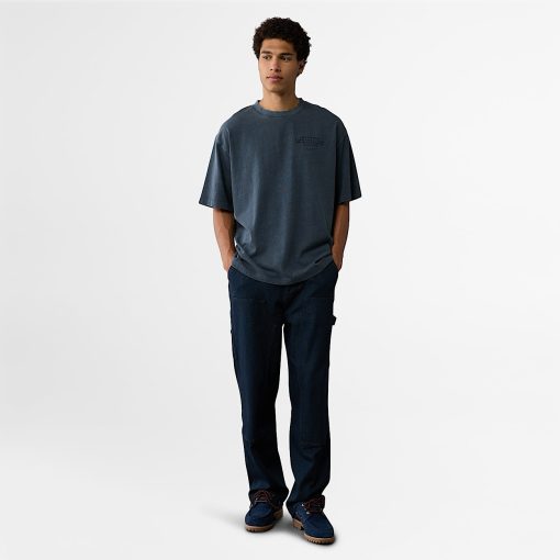 Timberland Featured Collections Timberland X American Eagle-Timberland x AE Back Footstep Graphic T-Shirt- TB0A299B433-timberland boots near me