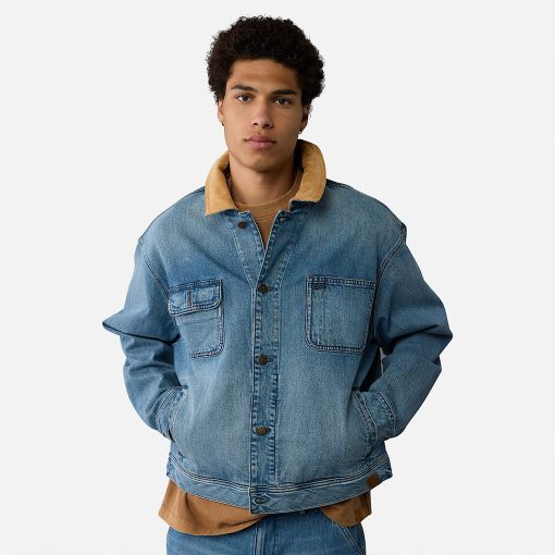 Timberland Featured Collections Timberland X American Eagle-Timberland x AE Denim Jacket- TB0A292GB01-timbs men