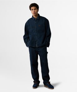 Timberland Featured Collections Timberland X American Eagle-Timberland x AE Denim Overshirt- TB0A295WH87-timberland boots on sale