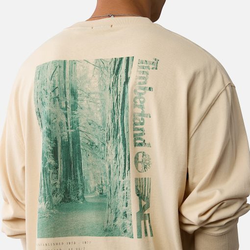 Timberland Featured Collections Timberland X American Eagle-Timberland x AE Long Sleeve Forest Graphic T-Shirt- TB0A2PPSEFL-timberland store - Image 2