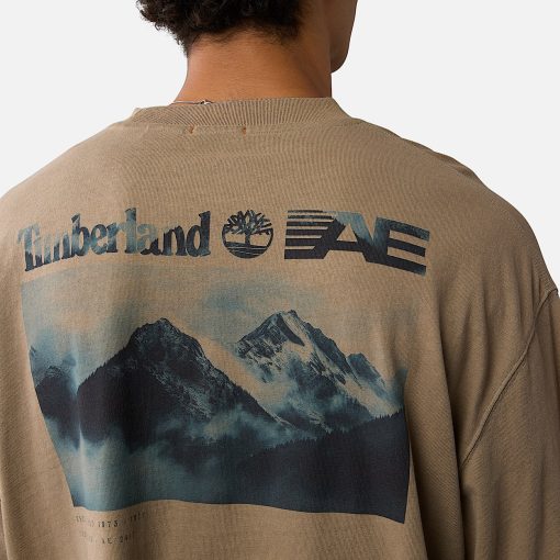 Timberland Featured Collections Timberland X American Eagle-Timberland x AE Long Sleeve Mountain Graphic T-Shirt- TB0A2PRZI73-tims shoes - Image 2