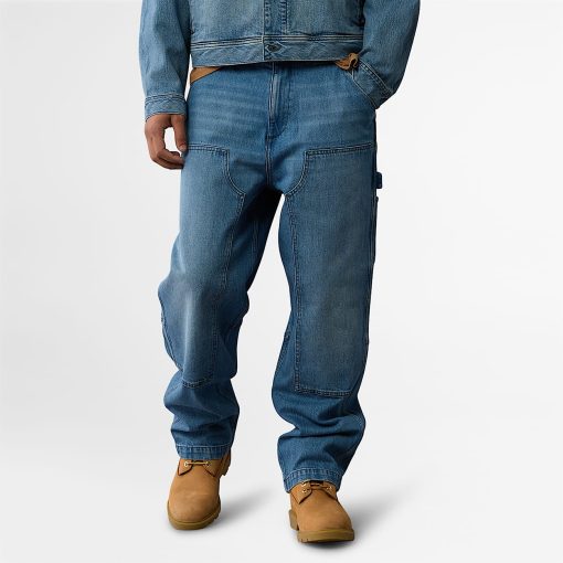 Timberland Featured Collections Timberland X American Eagle-Timberland x AE Wide Leg Denim Pant- TB0A28XZB01-timberland boots on sale