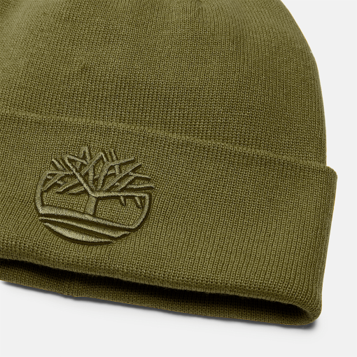 Timberland Men Accessories-Tonal 3D Embroidery Beanie- TB0A2PJRA58-timberland store near me - Image 2