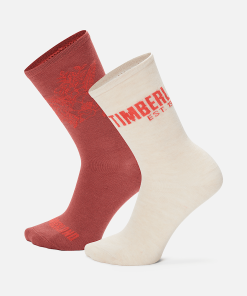 Timberland Women Accessories-Womens 2-Pack Timberland® Floral Crew Sock- TB0A5ZDXEFU-timberland outlet