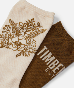 Timberland Women Accessories-Womens 2-Pack Timberland® Floral Crew Sock- TB0A5ZDX280-timberland boots near me 2