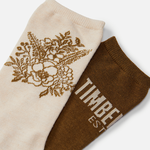 Timberland Women Accessories-Womens 2-Pack Timberland® Floral Crew Sock- TB0A5ZDX280-timberland boots near me - Image 2