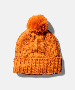 Timberland Women Accessories-Womens Autumn Woods Cable Beanie with Pom- TB0A1ERO231-timberland boots near me