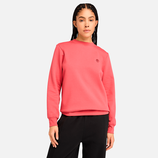 Timberland Women Clothing-Womens Brushed Back Crew Sweatshirt- TB0A5NMXEFT-timberland boots near me