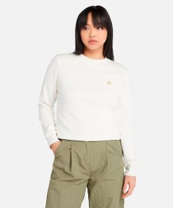 Timberland Women Clothing-Womens Brushed Back Crew Sweatshirt- TB0A5NMXCM9-timberland loafers