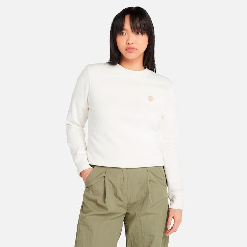 Timberland Women Clothing-Womens Brushed Back Crew Sweatshirt- TB0A5NMXCM9-timberland loafers