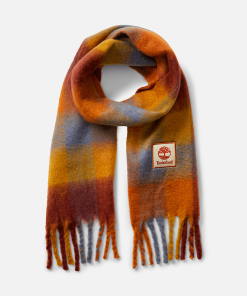 Timberland Women Accessories-Womens Brushed Multi Check Scarf- TB0A617J358-timberland near me