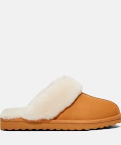 Timberland Women Footwear-Womens Culver Ridge Shearling Scuff Slipper- TB0A2Q7K754-timberland boots near me