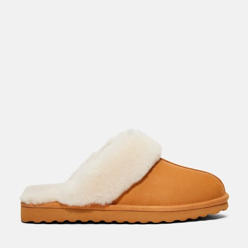 Timberland Women Footwear-Womens Culver Ridge Shearling Scuff Slipper- TB0A2Q7K754-timberland boots near me