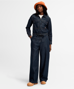 Timberland Women Clothing-Womens Denim REFIBRA™ Boiler Suit- TB0A64KQB71-black timberland