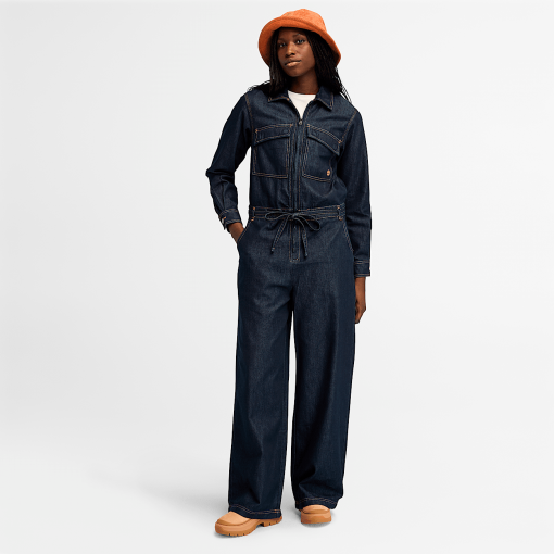 Timberland Women Clothing-Womens Denim REFIBRA™ Boiler Suit- TB0A64KQB71-black timberland