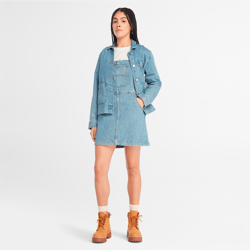 Timberland Women Clothing-Womens Kempshire Denim Chore Jacket- TB0A5PDXEIR-timberland boots on sale - Image 2