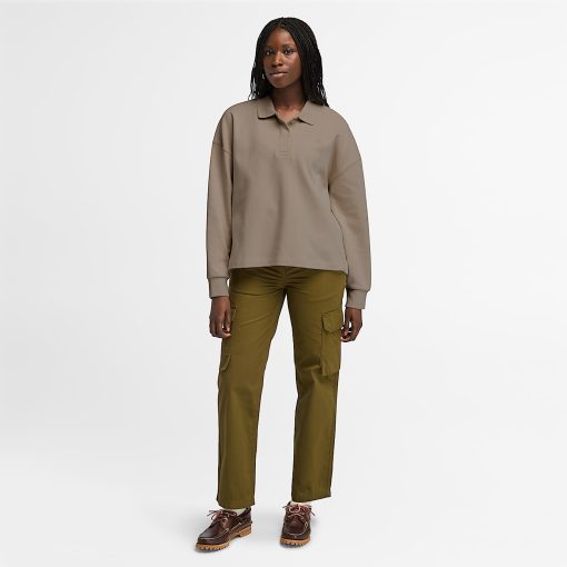 Timberland Women Clothing-Womens Lush Polo Sweatshirt- TB0A5Z6FBK0-timberland loafers - Image 2