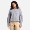 Timberland Women Clothing-Womens Brushed Back Crew Sweatshirt- TB0A5NMXCM9-timberland loafers 3