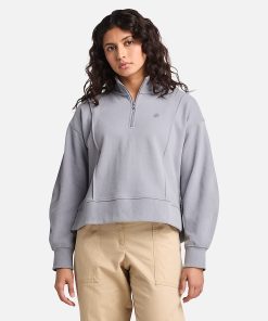 Timberland Women Clothing-Womens Lush Quarter-Zip Sweatshirt- TB0A6GA7EOM-timberland outlet