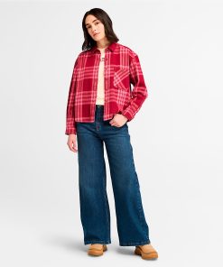 Timberland Women Clothing-Womens Midweight Flannel Pocket Shirt- TB0A5Z73I67-timberland near me 2