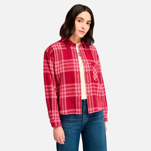 Timberland Women Clothing-Womens Midweight Flannel Pocket Shirt- TB0A5Z73I67-timbs men