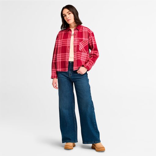 Timberland Women Clothing-Womens Midweight Flannel Pocket Shirt- TB0A5Z73I67-timbs men - Image 2