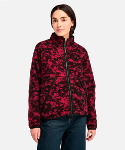 Timberland Women Clothing-Womens Printed Full-Zip High Pile Fleece Jacket- TB0A5ZUQEFY-timbs men