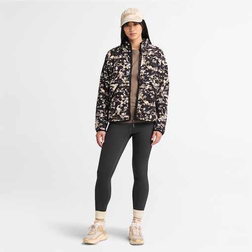 Timberland Women Clothing-Womens Printed Full-Zip High Pile Fleece Jacket- TB0A5ZUQEFV-timberlands - Image 2