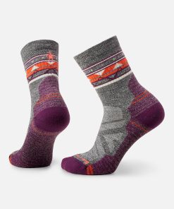 Timberland Women Accessories-Womens Smartwool® Hike Light Cushion Zig Zag Valley Mid Crew Socks- SW001580H85-timberland boots near me 2