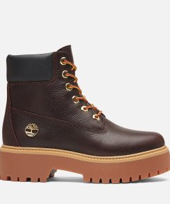 Timberland-Womens Stone Street Espresso 6-Inch Lace-Up Waterproof Boot-tims shoes