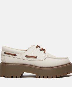 Timberland Women Footwear-Womens Stone Street Platform Boat Shoe- TB0A2GVFEX4-timberland store near me