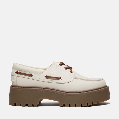 Timberland Women Footwear-Womens Stone Street Platform Boat Shoe- TB0A2GVFEX4-timberland store near me