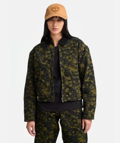 Timberland Women Clothing-Womens Strafford Quilted Washed Canvas Jacket- TB0A5ZSUEFX-timberland boots near me