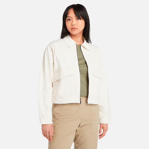 Timberland Women Clothing-Womens Strafford Washed Canvas Jacket- TB0A5VJ7CM9-timberland outlet