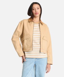 Timberland Women Clothing-Womens Strafford Washed Canvas Jacket- TB0A5VJ7EH3-timberland boots on sale