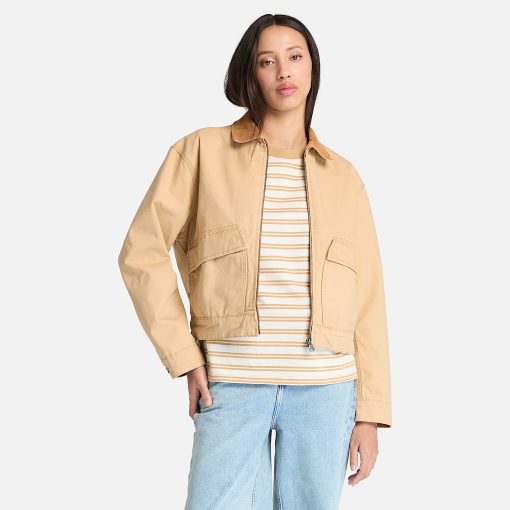 Timberland Women Clothing-Womens Strafford Washed Canvas Jacket- TB0A5VJ7EH3-timberlands