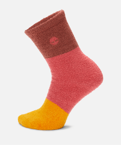 Timberland Women Accessories-Womens Timberland® Color Block Fuzzy Shortie Crew Sock- TB0A61D6EFU-timbs men