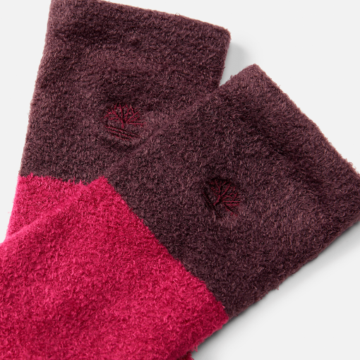 Timberland Women Accessories-Womens Timberland® Color Block Fuzzy Shortie Crew Sock- TB0A61D6501-timberland boots near me - Image 2