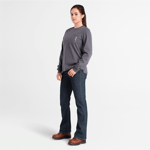 Timberland Timberland PRO® Women's Workwear-Womens Timberland PRO® Cotton Core Flame-Resistant Long-Sleeve T-Shirt- TB0A6DFF003-timberland outlet - Image 2