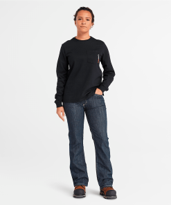 Timberland Timberland PRO® Women’s Workwear-Womens Timberland PRO® Cotton Core Flame-Resistant Long-Sleeve T-Shirt- TB0A6DFF001-timberland near me 2