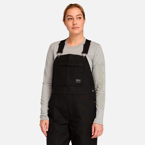 Timberland Timberland PRO® Women's Workwear-Womens Timberland PRO® GritFlex Canvas Bib Overall- TB0A5X4U001-black timberland